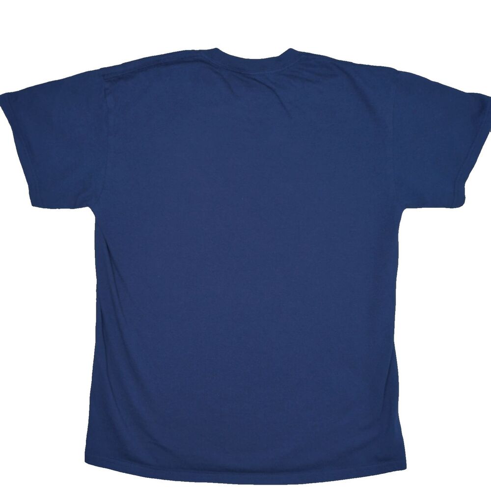 Novelty Graphic Tee Done Peopling Navy Blue Funny 100% Cotton Sz Medium - Picture 7 of 7